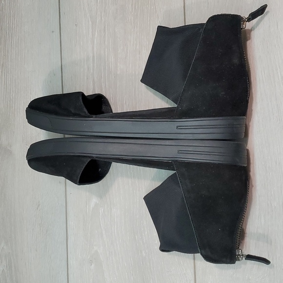Eileen Fisher Women Powell  Back Zip Suede Platform Clogs Sandals shoes 9.5 - Picture 9 of 11